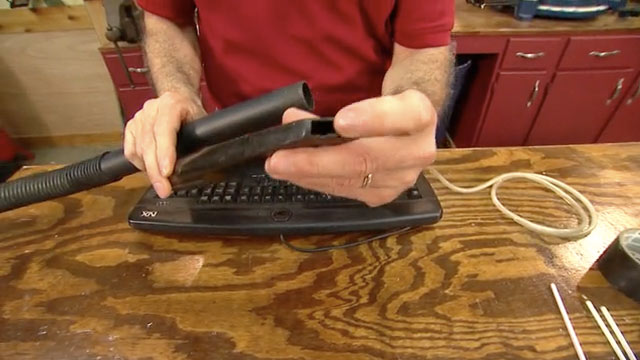 Use A Ketchup Bottle Lid To Vacuum Tight Spots