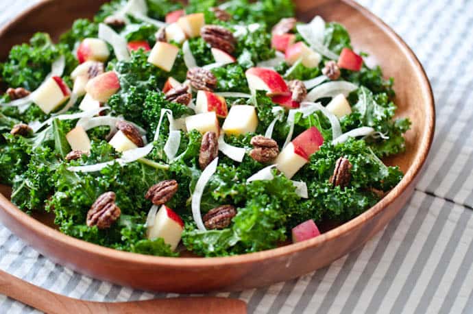 Kale And Apple Salad With Pistachio Hemp Clusters